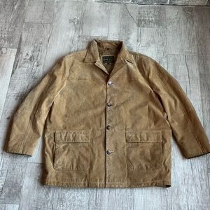 South‎ Wind Leather Cowboy Jacket Size XXXL Color Broen